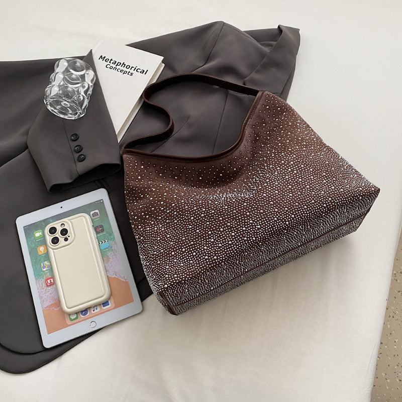 Women Shoulder Stud Style Bucket Bag 7