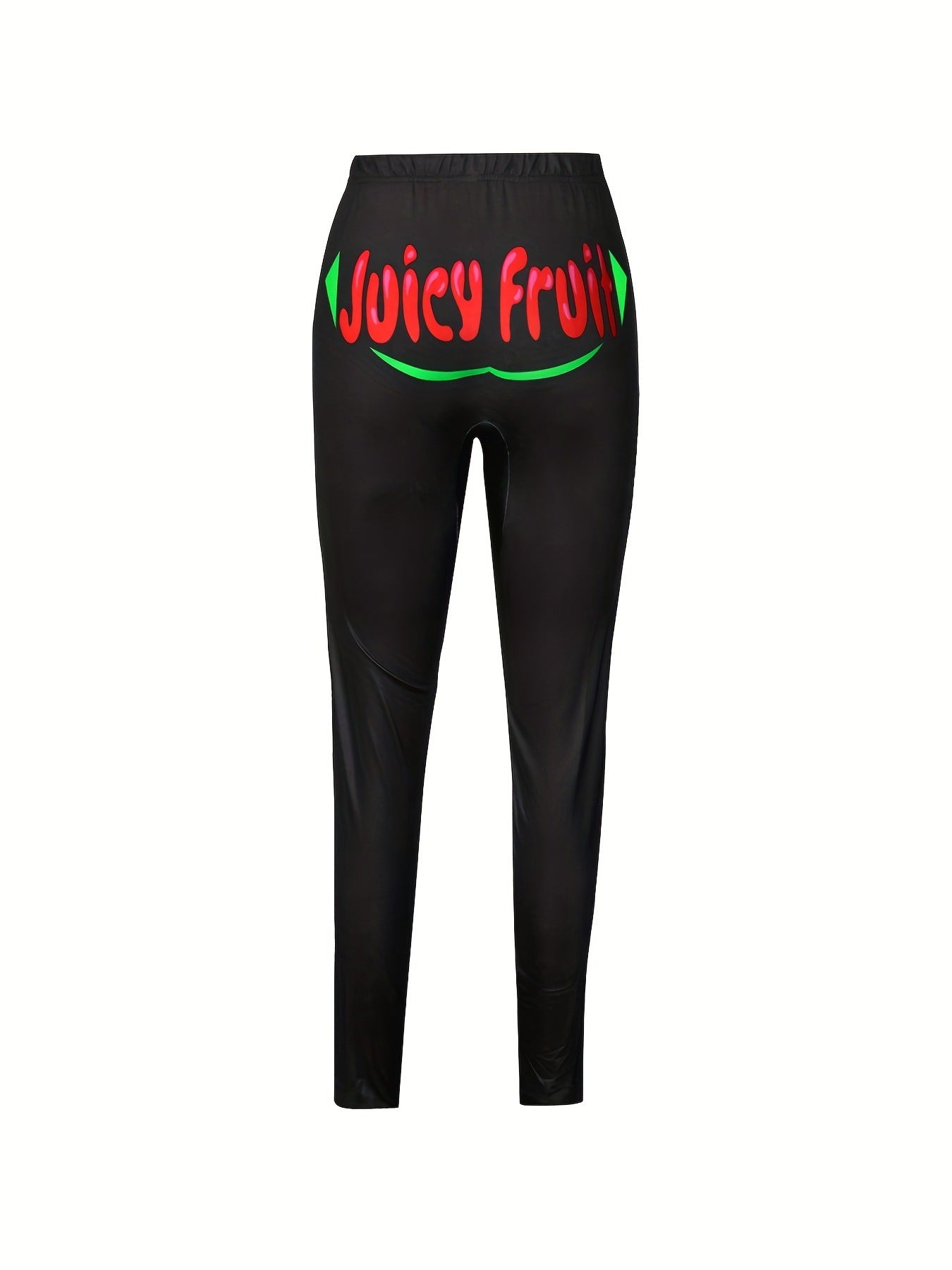 Casual Tight Fitting Letter Printed Trousers Yoga Pants 34
