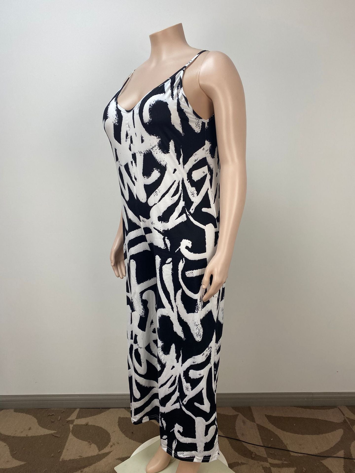 Fashion Style Casual Strap Wide Leg Jumpsuit 5