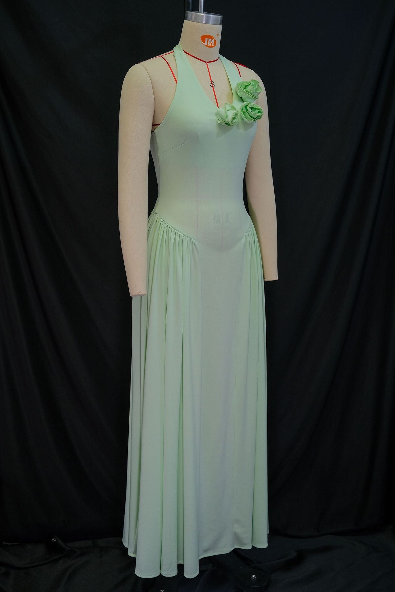 Women Summer Halter Neck V-Neck Floral Dress 6