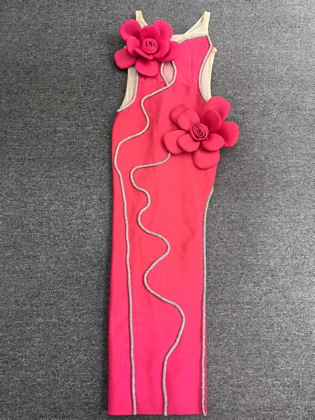 Women beaded sequin bandage dress 15