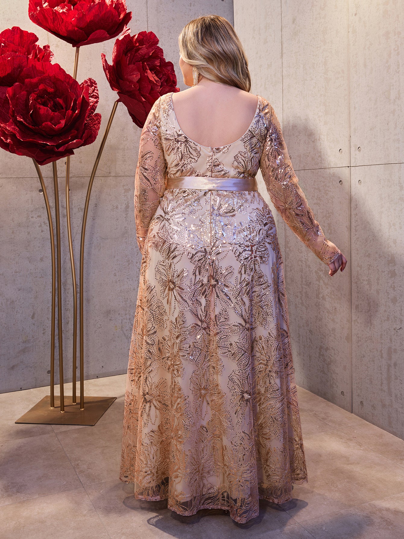 Deep V Neck Sexy Long Dress Women's Low Back Slim Waist Bridesmaid Formal Party Evening Gown 3