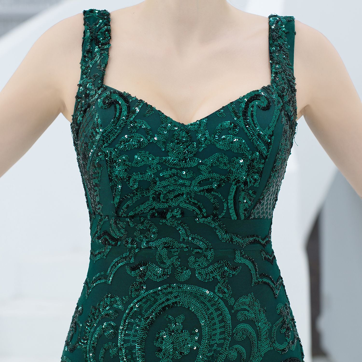 Red Sequin Strap Bride Fishtail Long Summer Formal Party Evening Dress 13