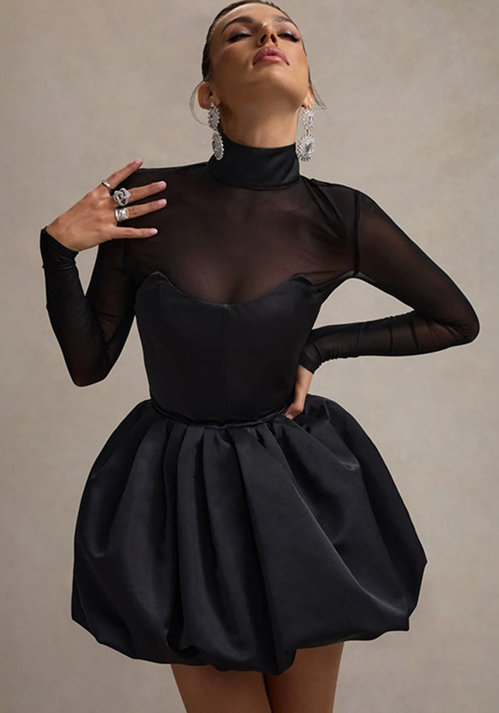 Women Bubble Mesh Sexy Dress