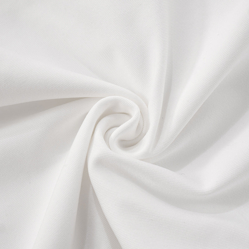 Women's Spring-Summer See-Through Mesh One-Sleeve Slim Tight Two-Piece Shorts Set 24