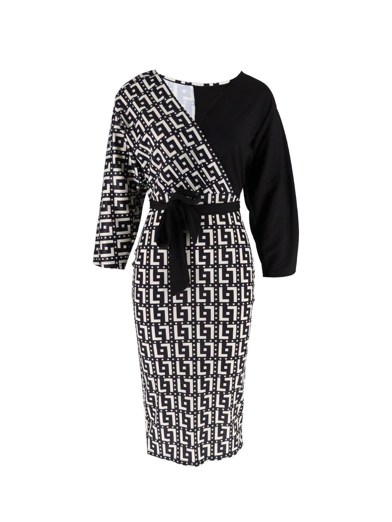 Women v-neck long-sleeved lace dress 7