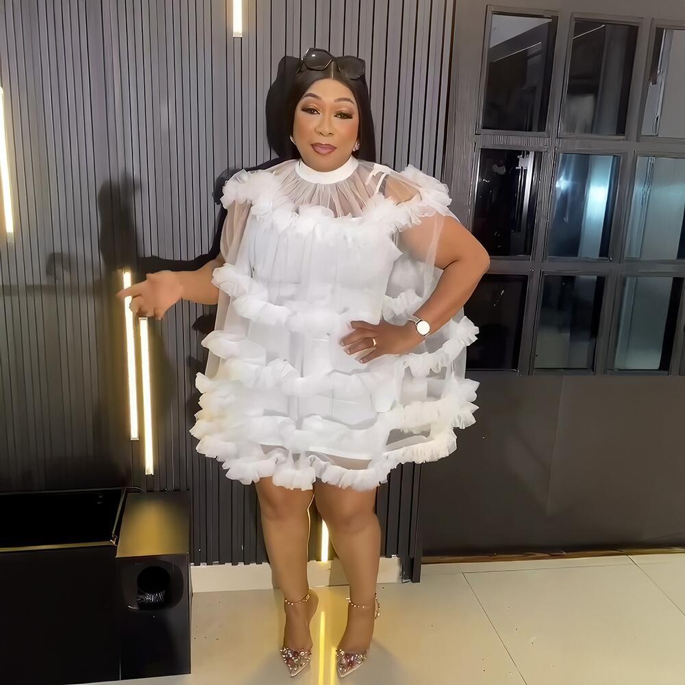 African Summer Solid Color Tutu Dress 4