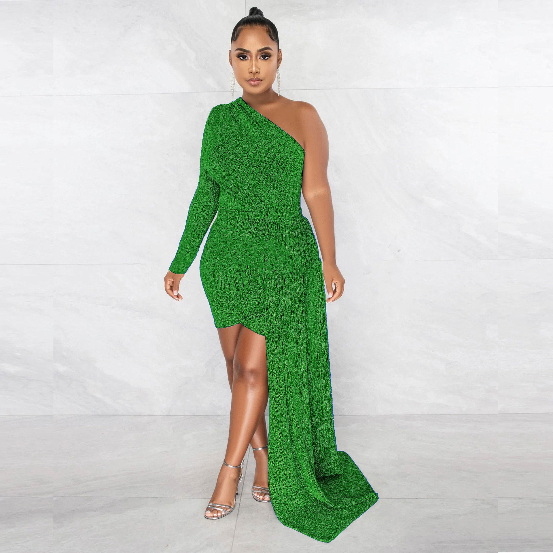 Sexy Slim Fit Solid Dress 5