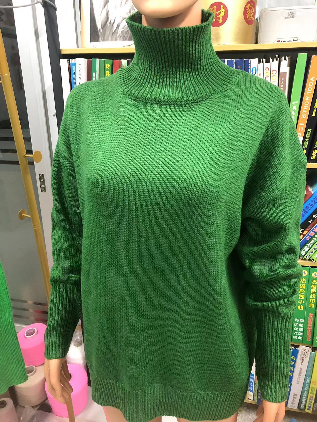 Women loose turtleneck sweater 23