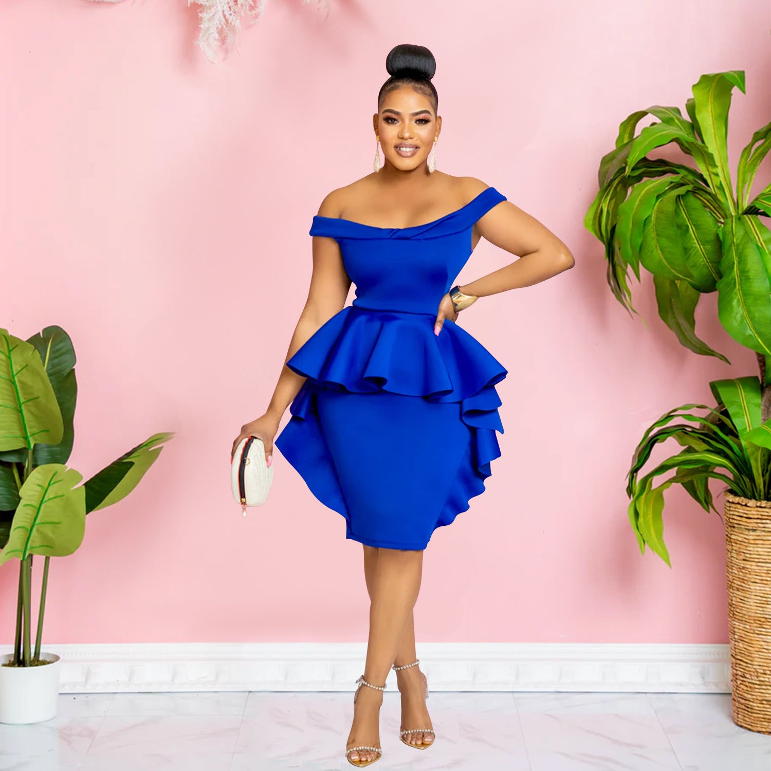 Women Solid Sleeveless Ruffle Skirt 7