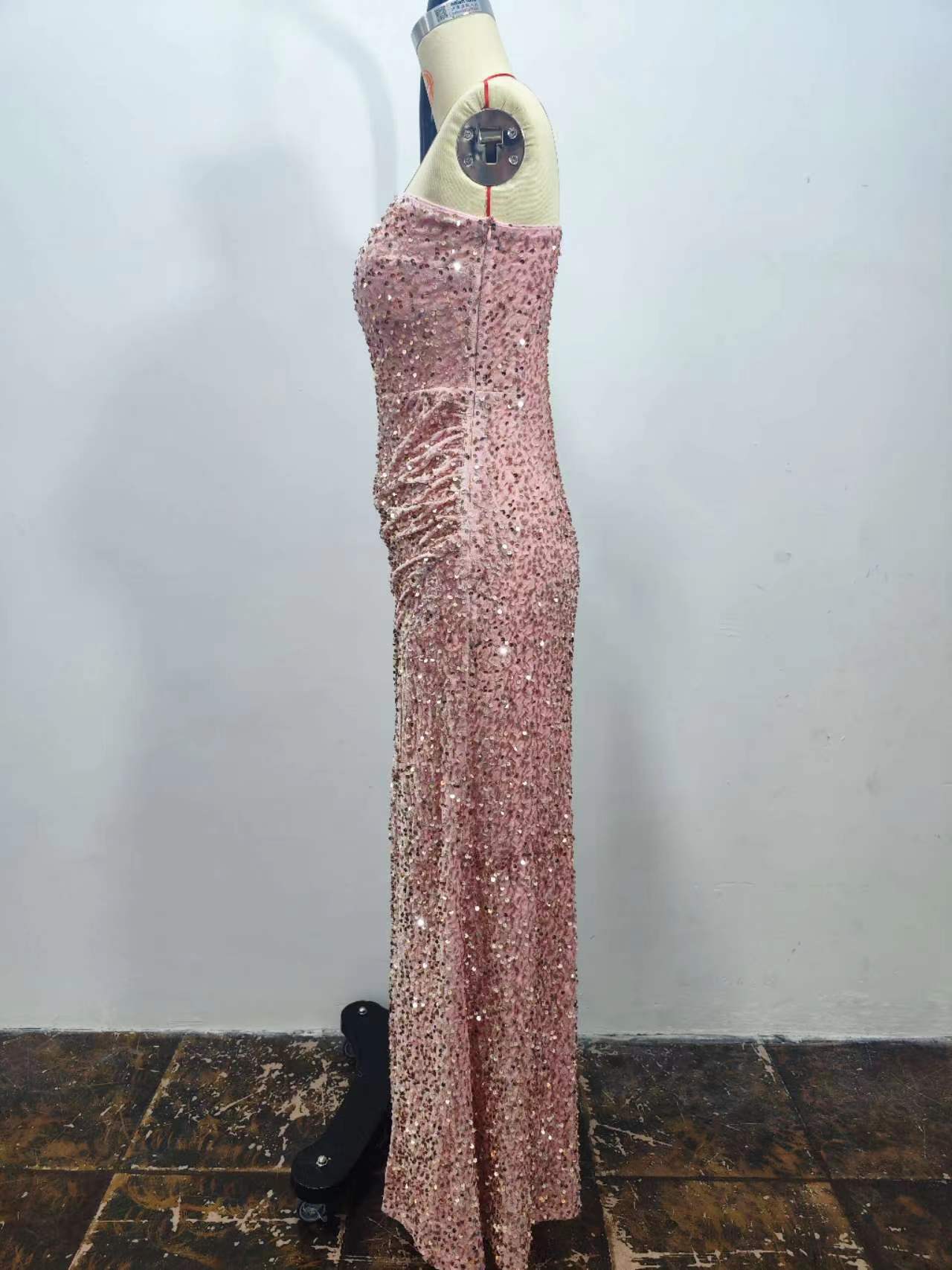 Women Summer Sequin Sleeveless Slit Sequin Dress 16