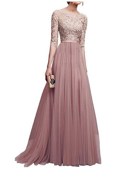 Women chiffon Maxi evening dress 6