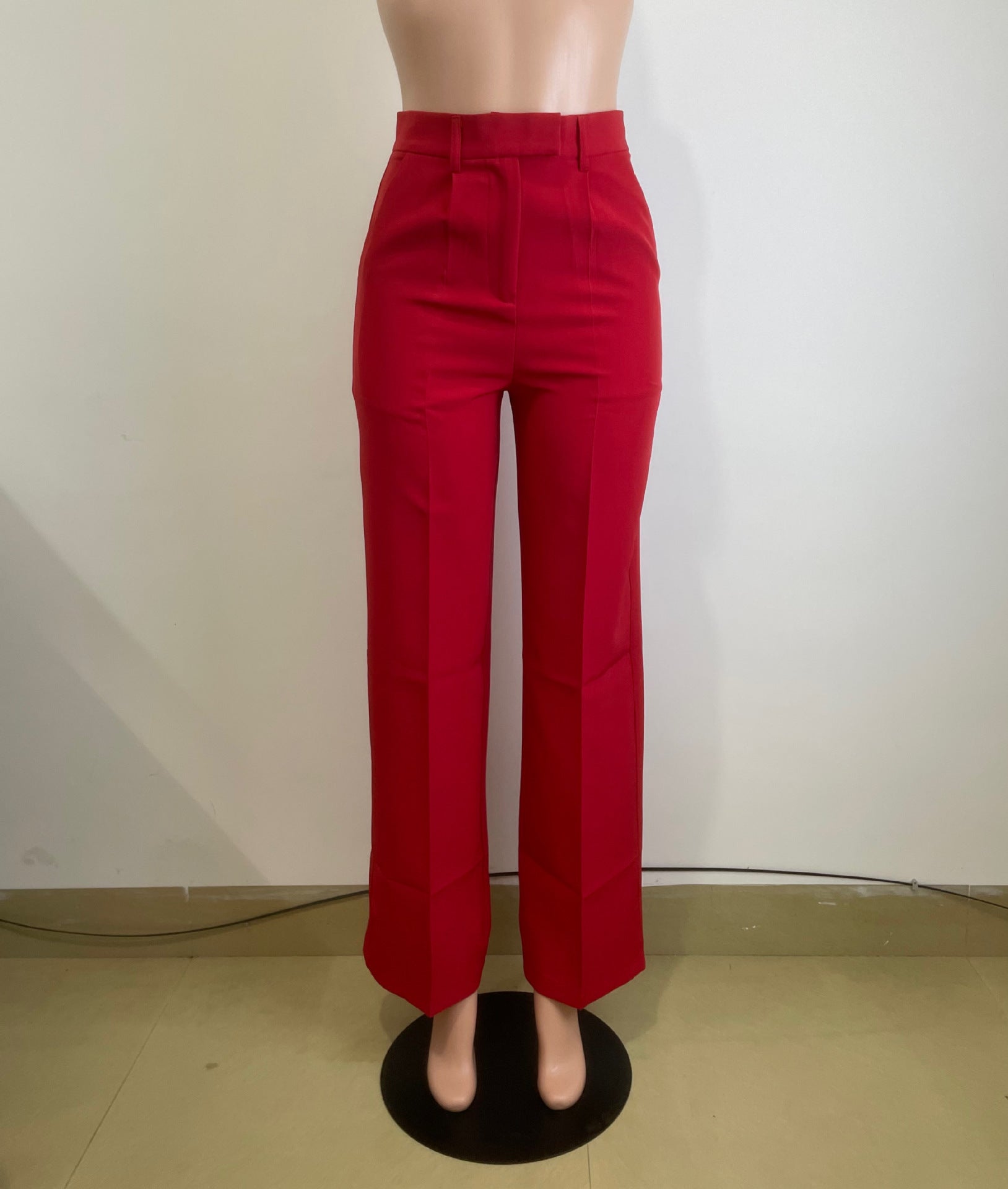 Women's Spring Autumn Winter High Waist Straight Wide Leg Casual Pants 23