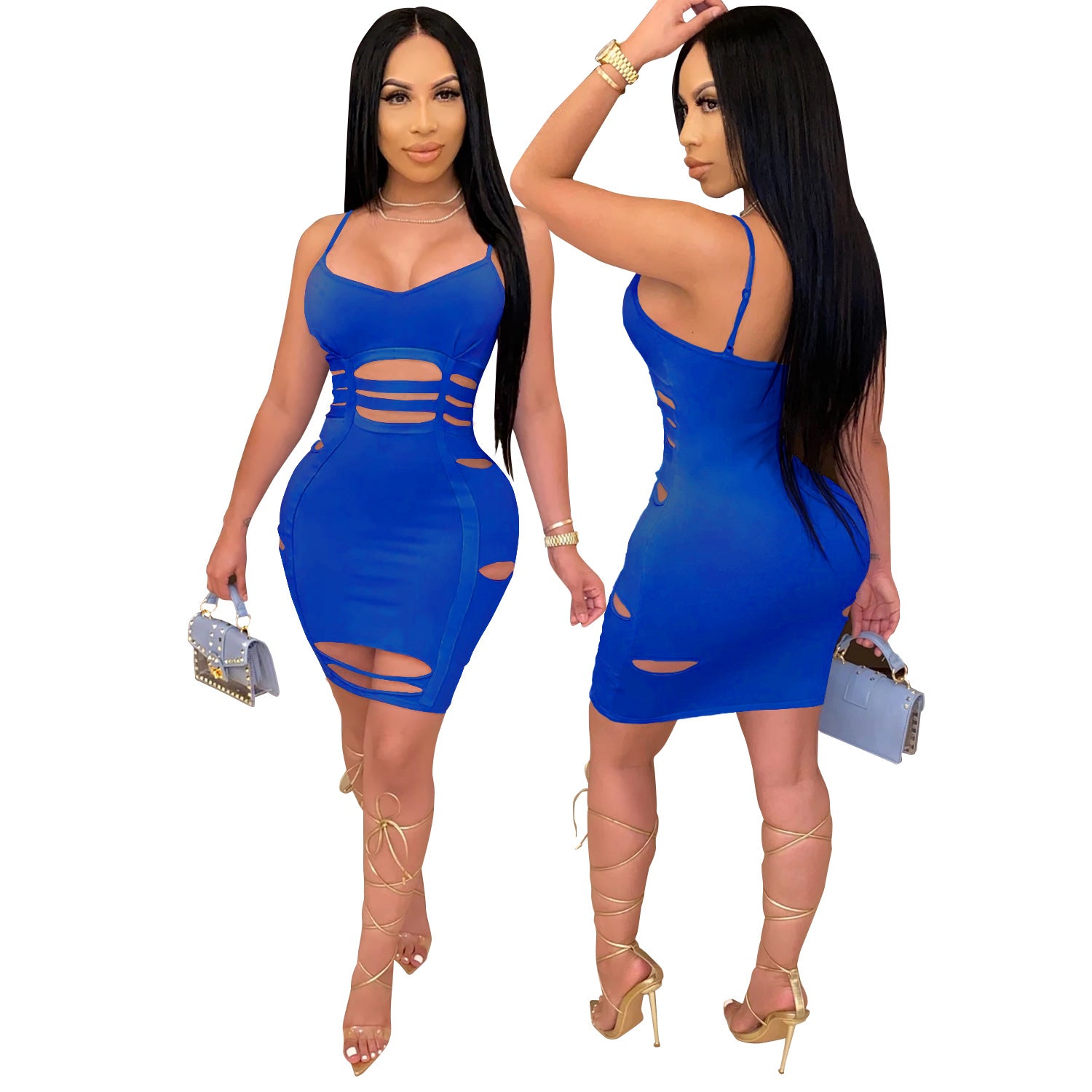 Women Cutout Halter Bodycon Dress 8