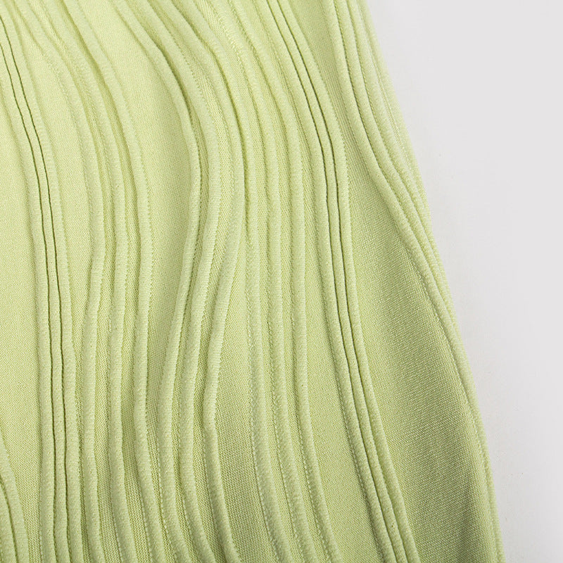 Women summer Solid Strapless Top and Bodycon Long Skirt two-piece set 13