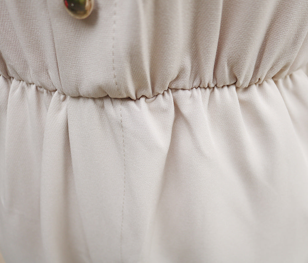 Summer Women loose single breasted jumpsuit 27