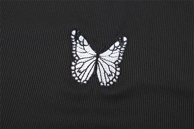 Women Butterfly Embroidered Sexy Bodycon Dress 12