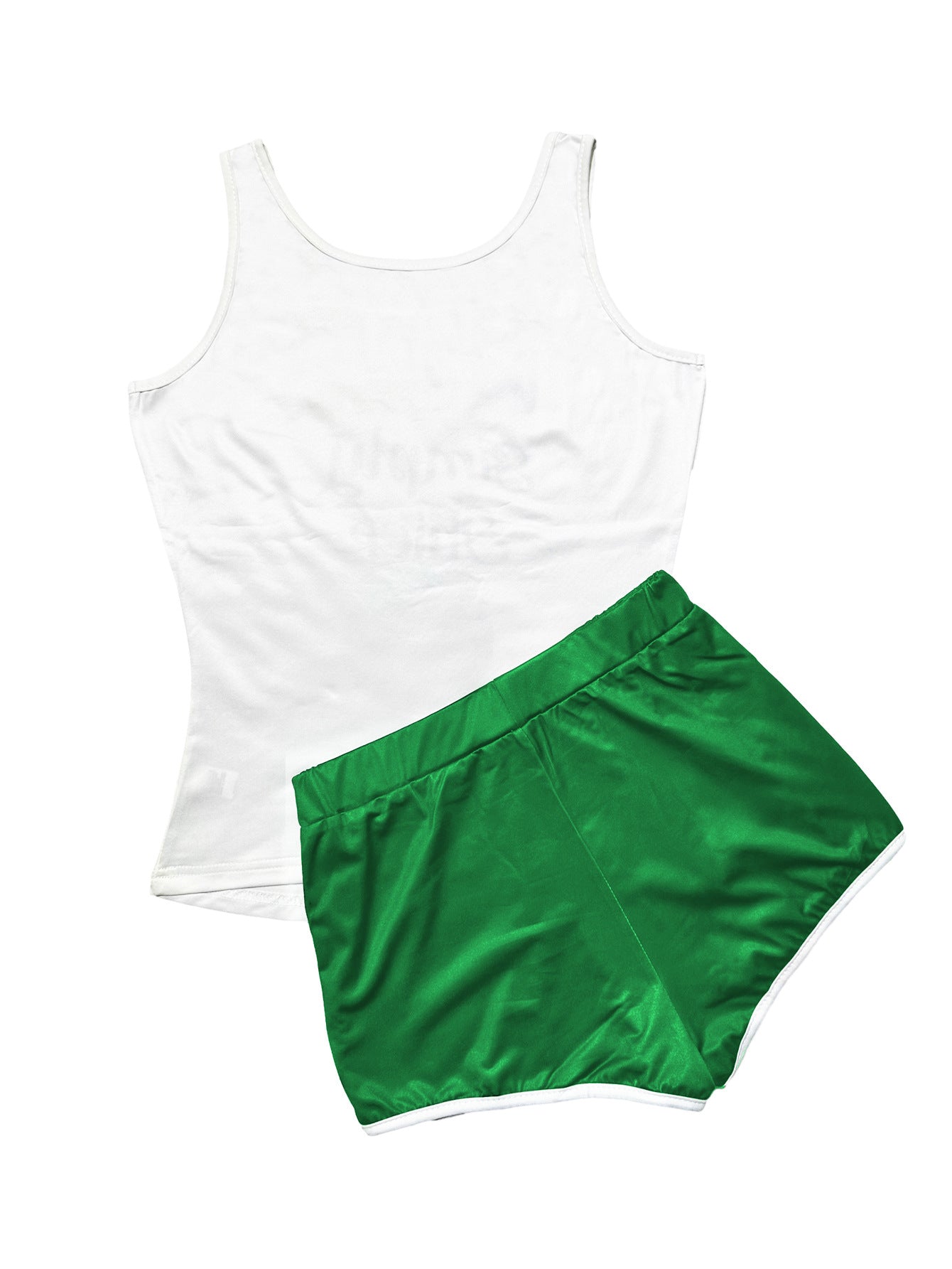 Women's clothing sexy tight fitting print vest shorts two-piece set 23