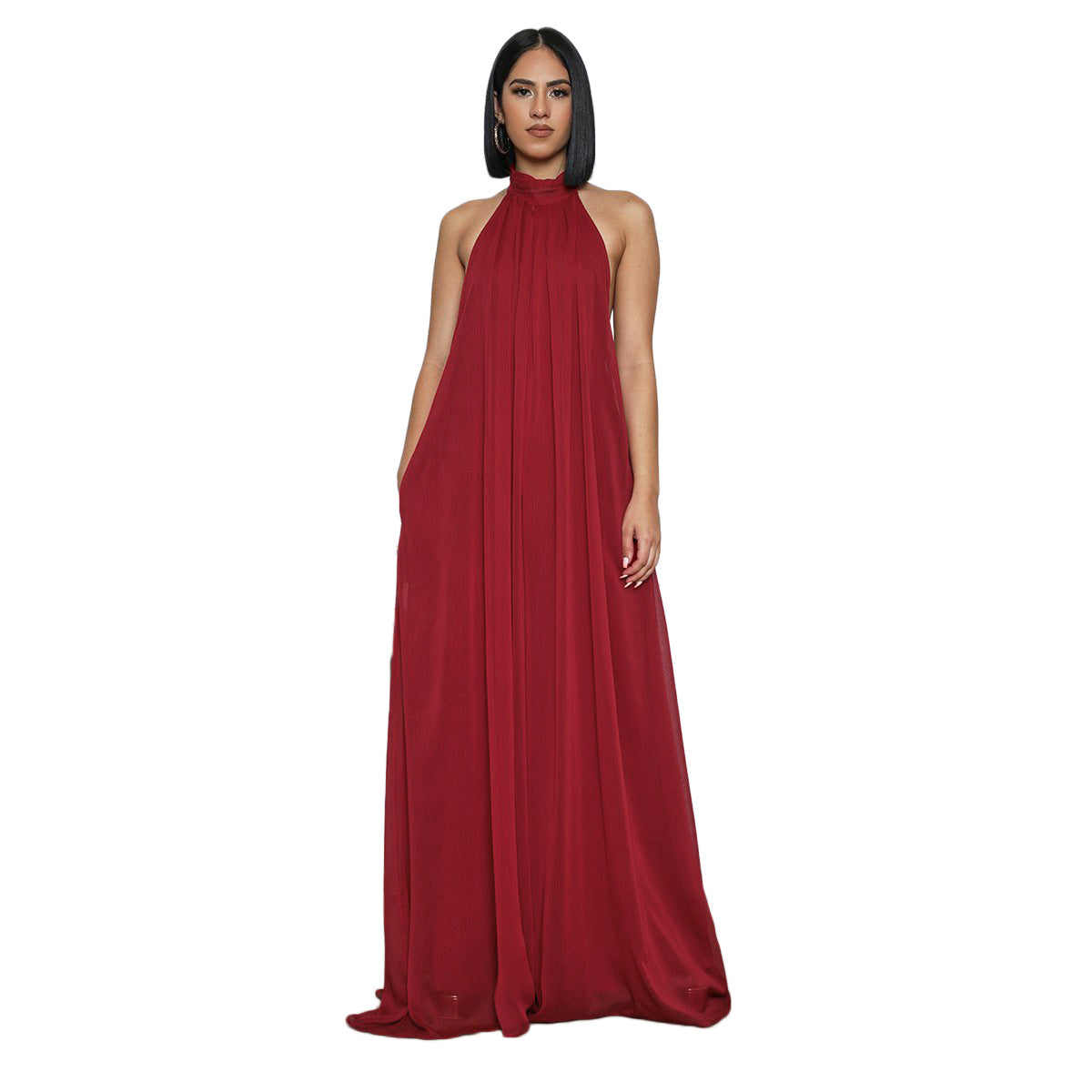 Casual Chiffon Loose Low Back Women'S Jumpsuit 22