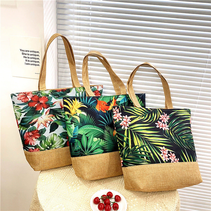 Fashion Canvas Bag Ladies Shoulder Bag Tote Bag Large Capacity One Shoulder Hand Shopping Bags