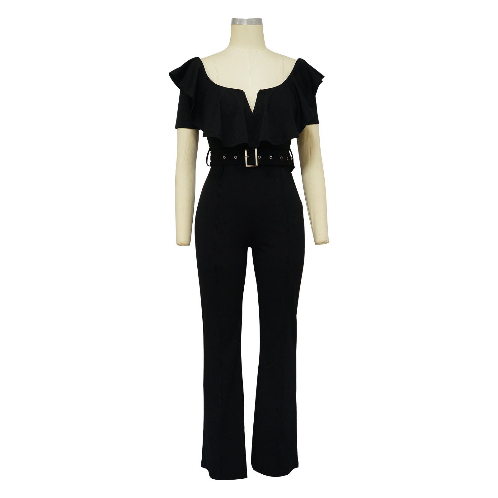 Women's v-neck ruffled sexy Slim Waist Jumpsuit for women 15