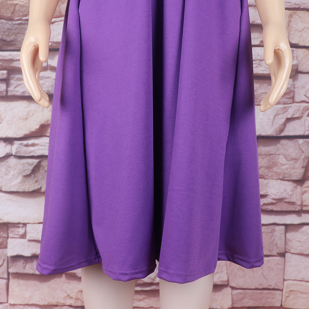 Women African Elegant Stand Collar Beaded Belt Pocket Dress 25