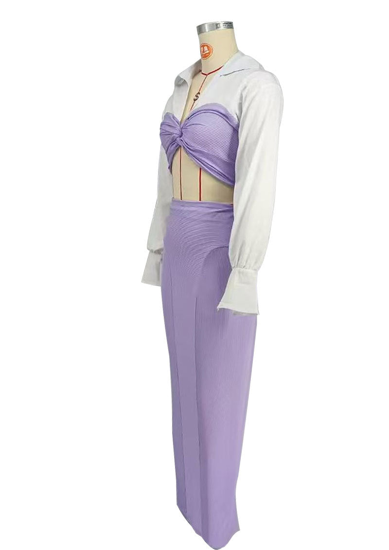 Fashionable Autumn Women Casual Long Sleeve Women's Two-Piece Skirt Set 9