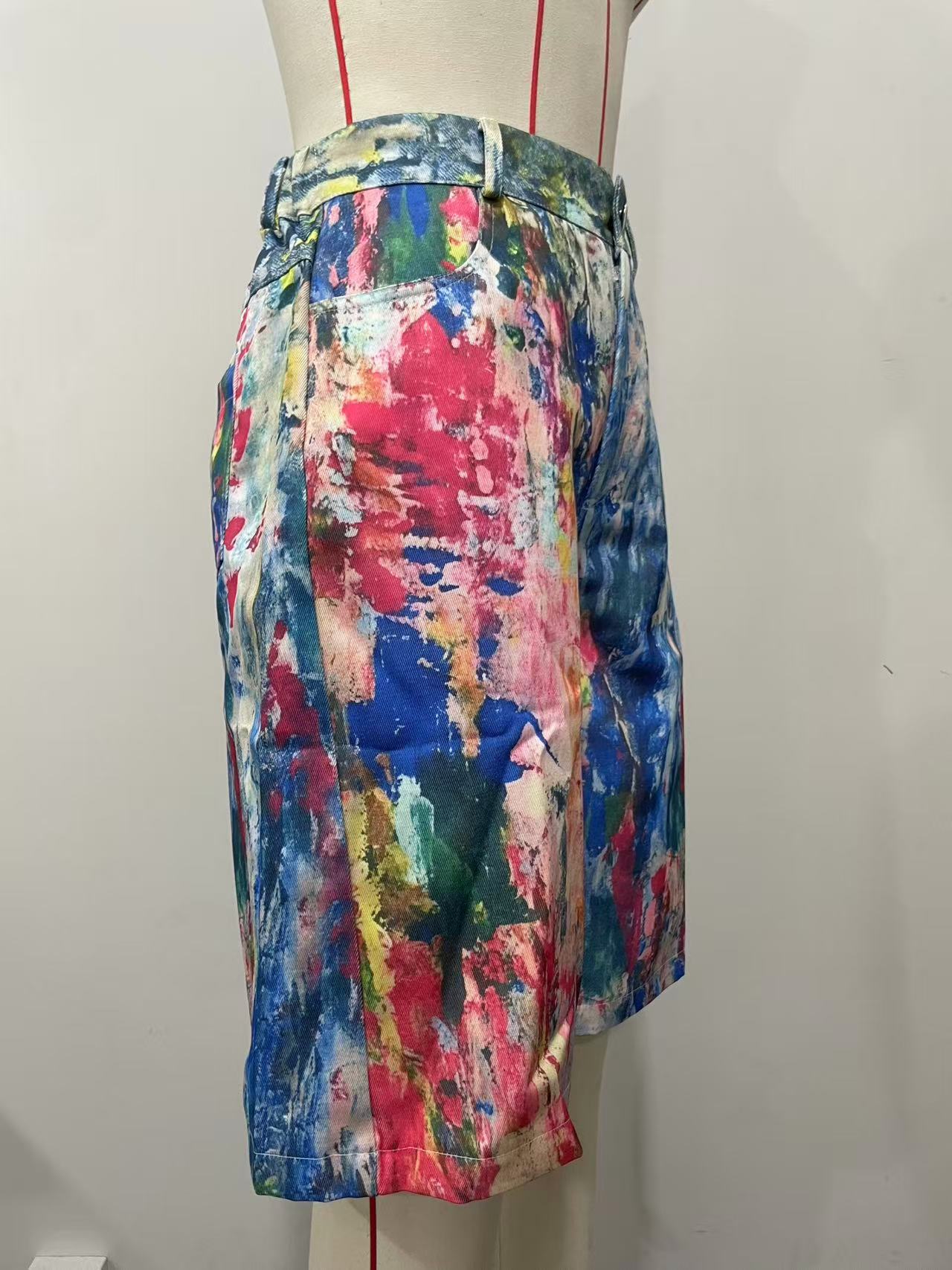 Women Casual Painted Printed Shorts 8