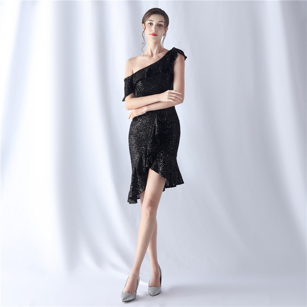 Summer Occasional Sequin Fishtail Cocktail Dress 8