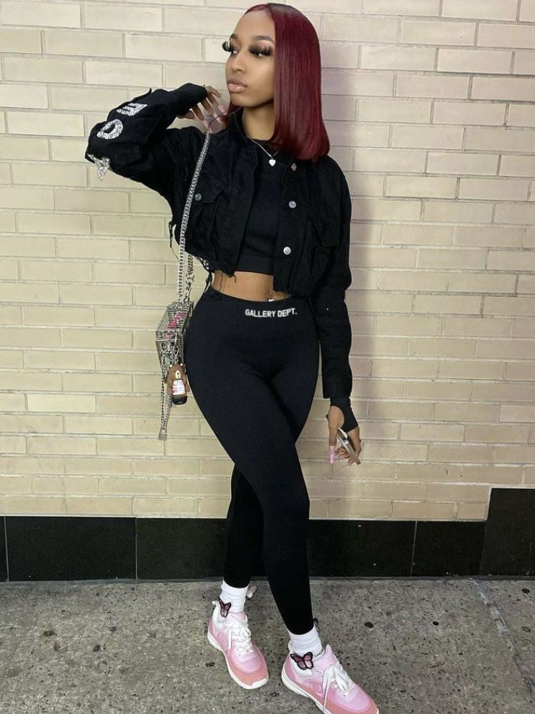 Women Style Letter Print Legging 5