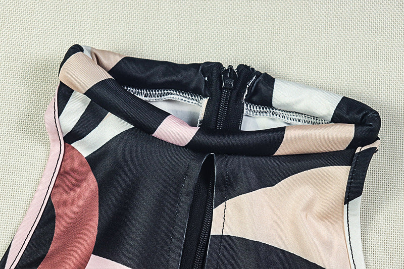 Women's Trendy Sleeveless Zebra Print Hollow-Out Bodycon Jumpsuit 9