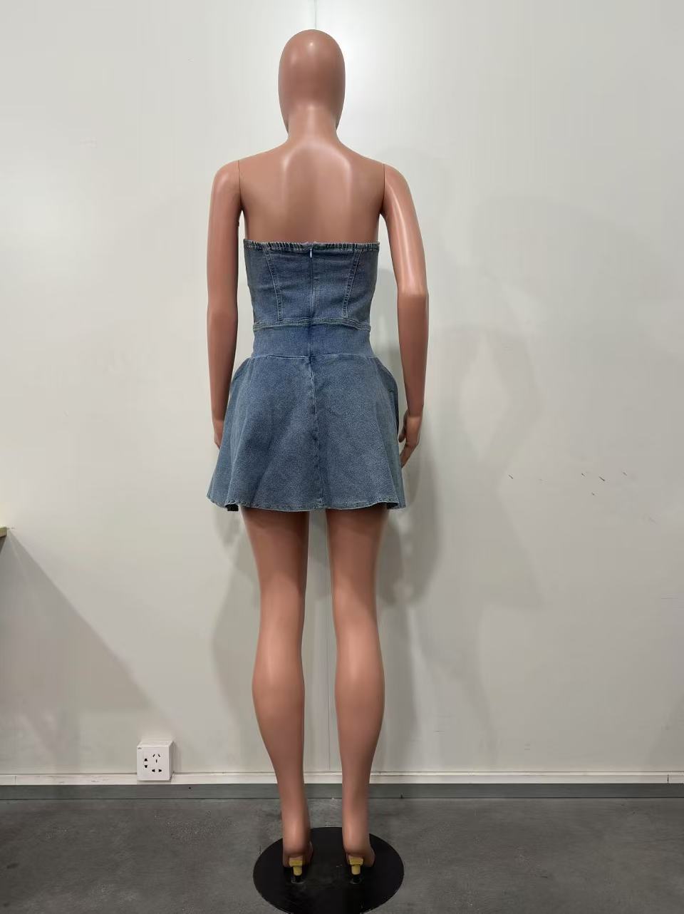 Women's Sleeveless Fashion Chic Denim sexy a-line mini dress 12