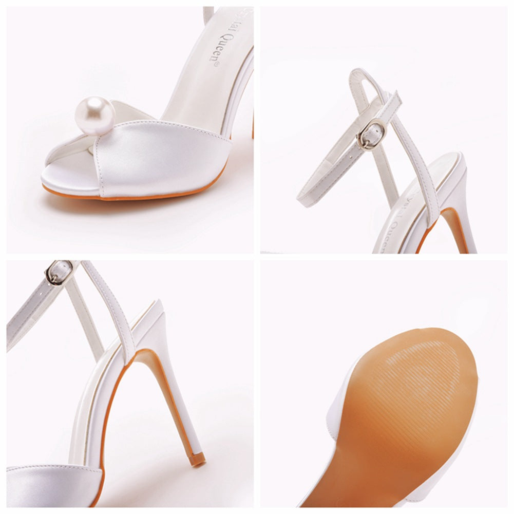 Women Peep-Toe Formal Party Wedding Dress Bridal Shoes High Heel Sandals 18