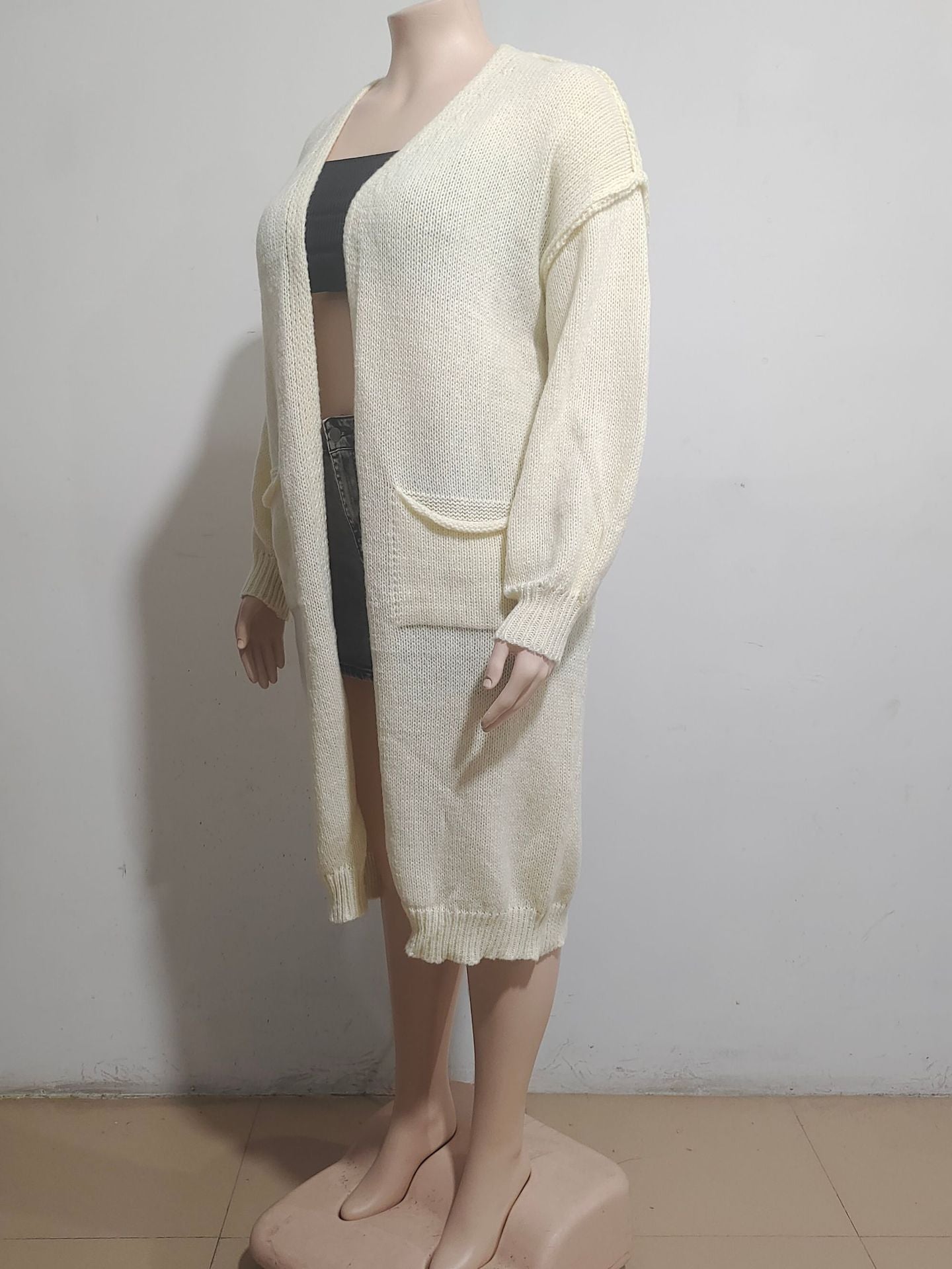 Women's Sweater Coat Autumn Winter Casual Letter Embroidered Long-Sleeved Cardigan 8