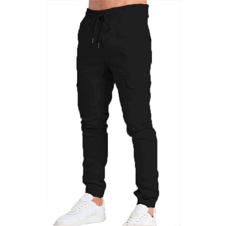 Men's Casual Trousers Slim Fit Casual Solid Color Trousers 7