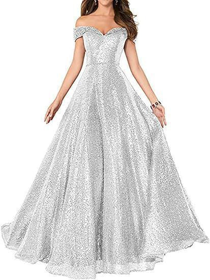 Off Shoulder Prom Evening Gowns Women's Long Sequin Formal Women's Dress（Processing time need 3-6 days） 27