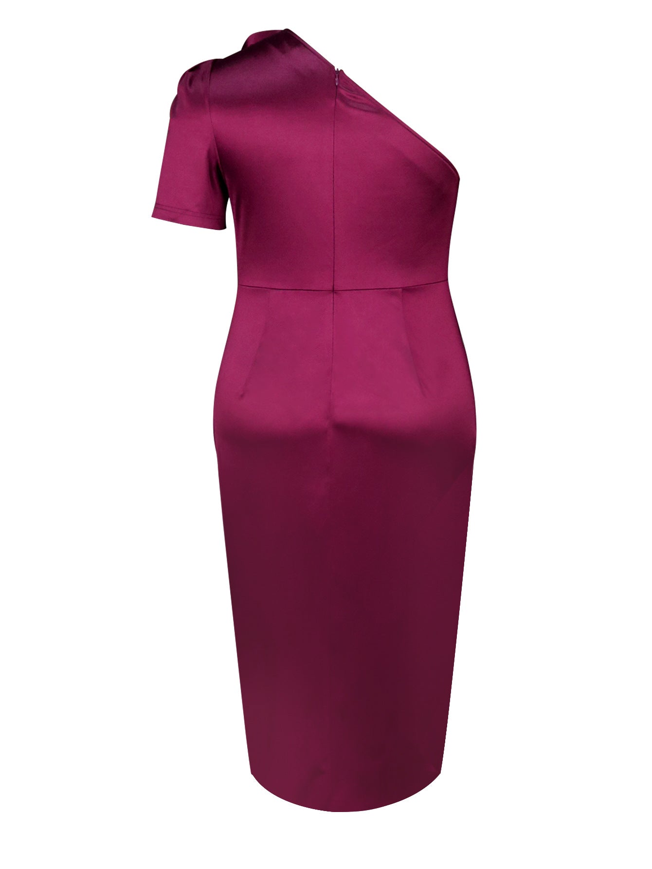 Flower One Shoulder Elegant Formal Party Dress 4