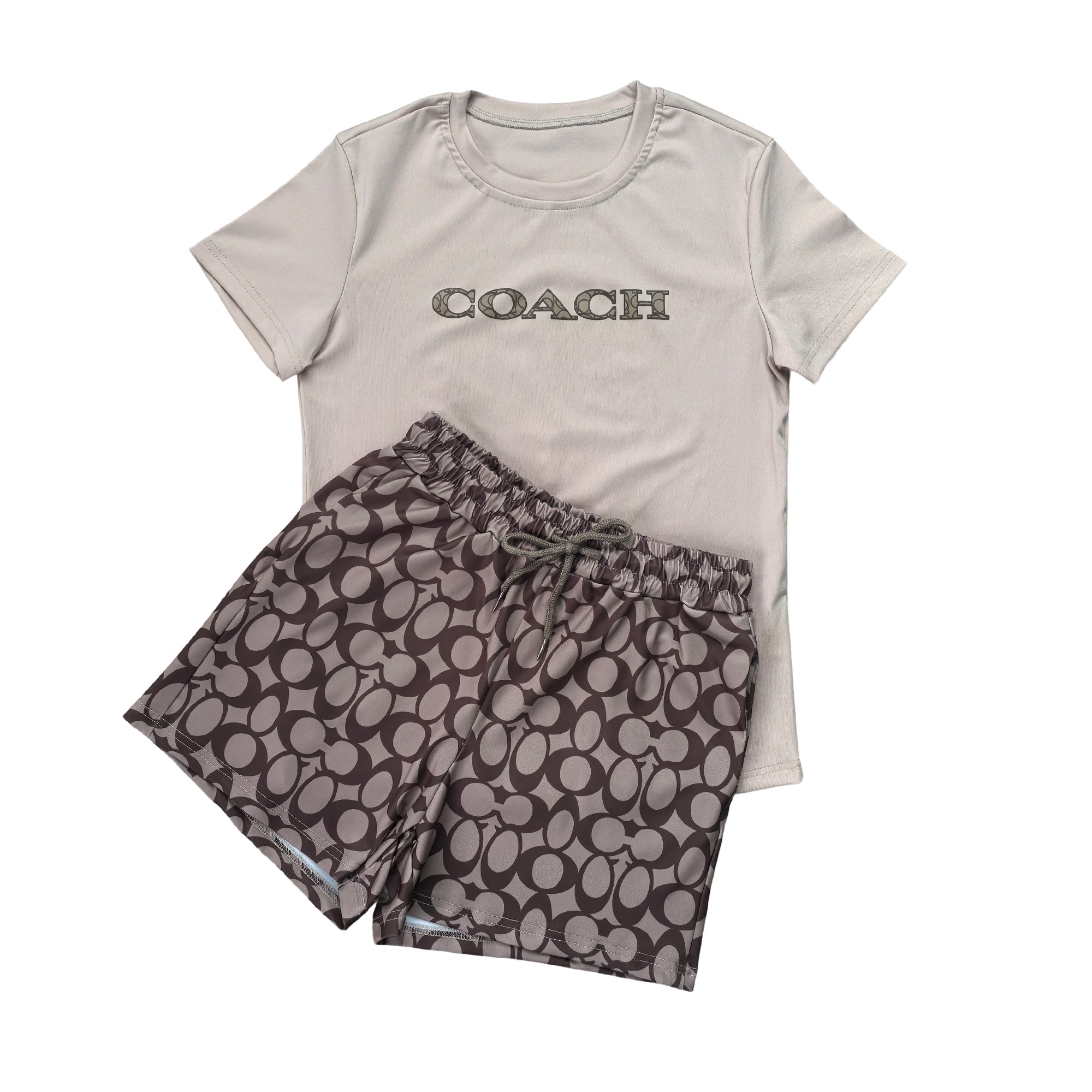 Women casual printed short-sleeved Top and shorts two-piece set 9