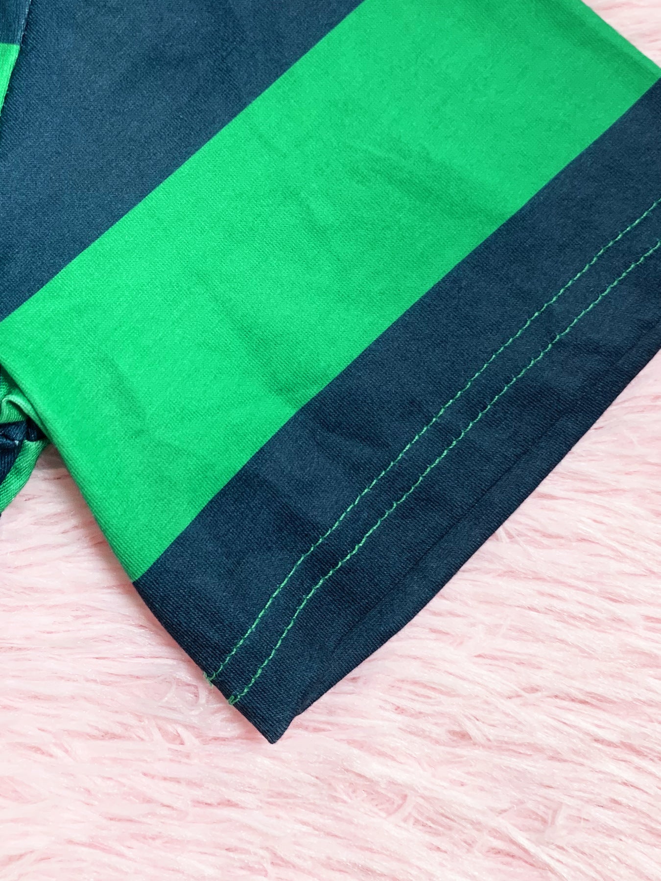 Women Striped Contrast Turndown Collar Crop Top and Bodycon Skirt Two-Piece Set 22