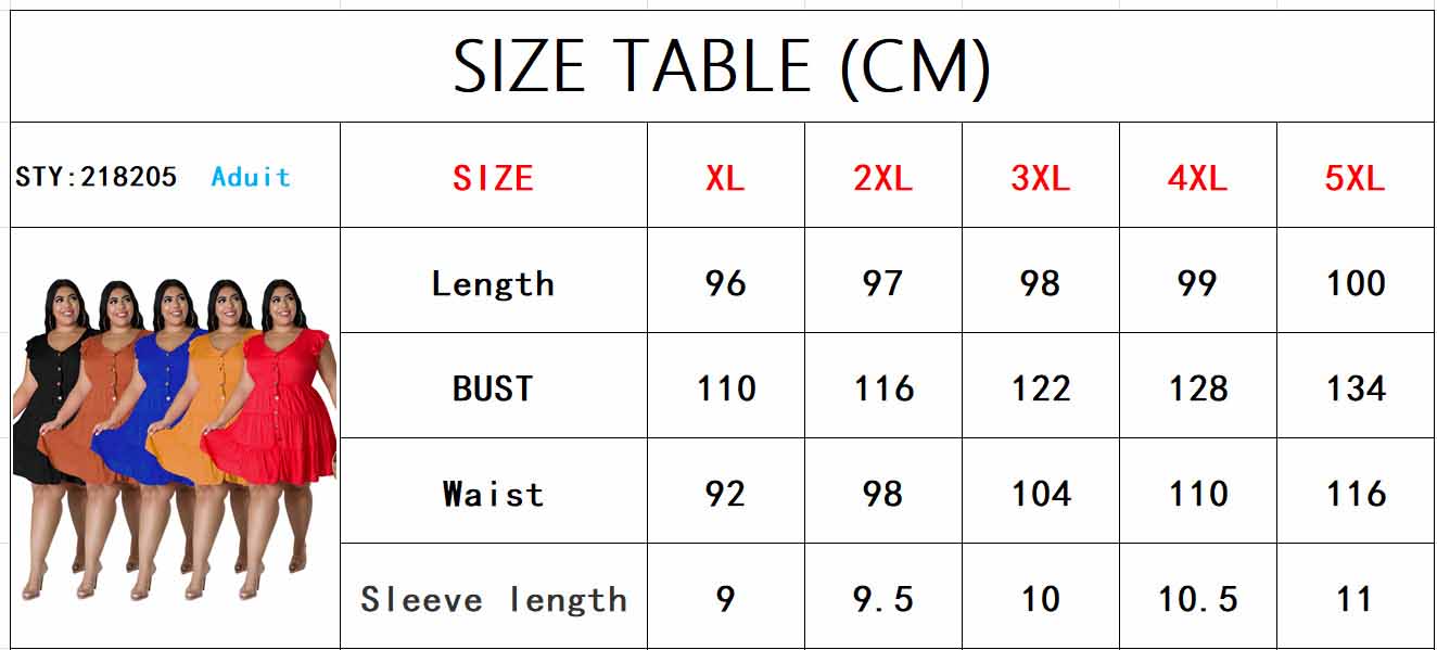 Plus Size Women's Solid Color Ruffled Short Sleeve Button Up Casual A-line Dress 11