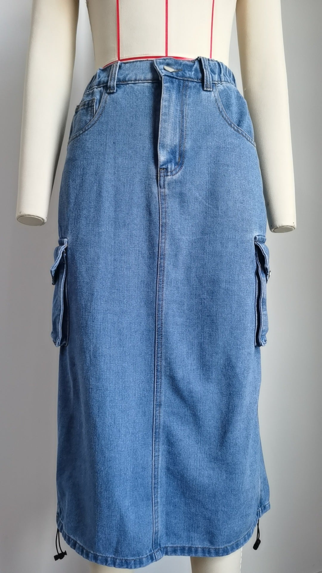 WomenDenim CargoCasual Skirts 14