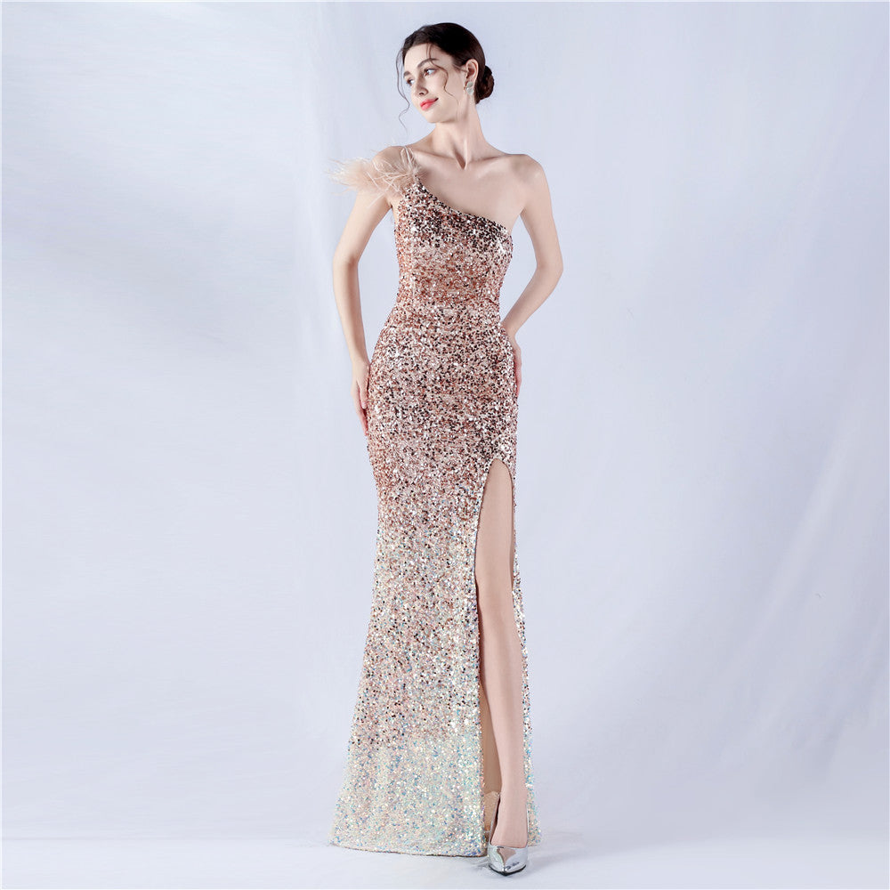 Plus Size Women Sequin Formal Party Maxi Evening Dress 6