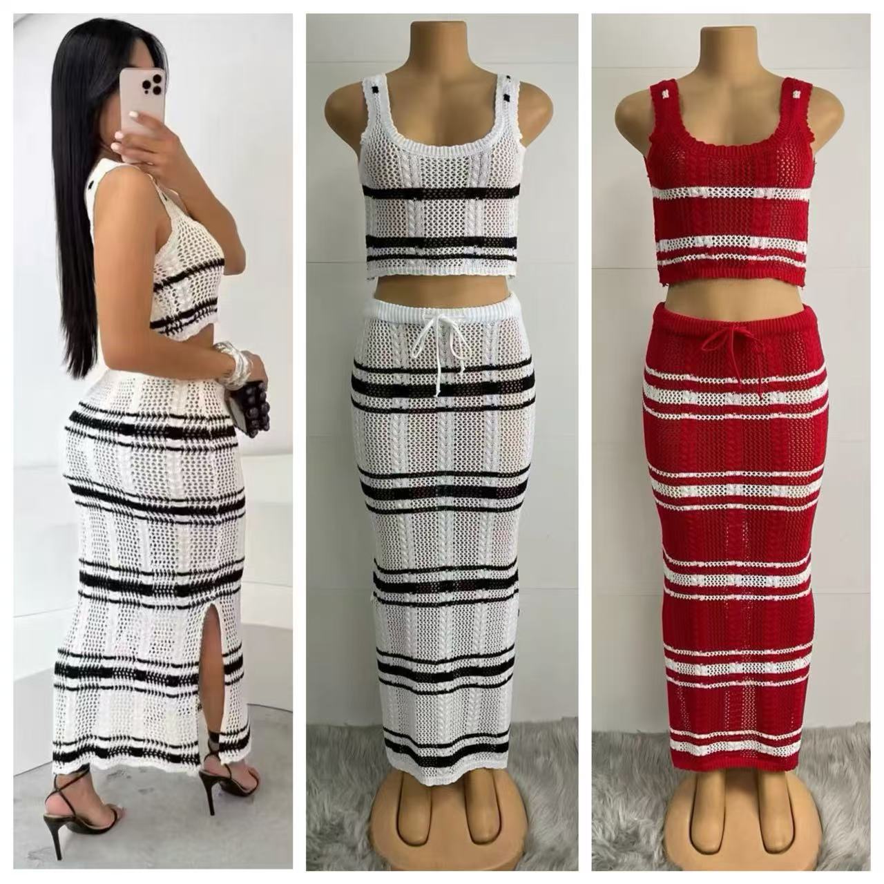 Holidays Maxi Dress Sexy Hollow-Out Knitted Beach Dress 4