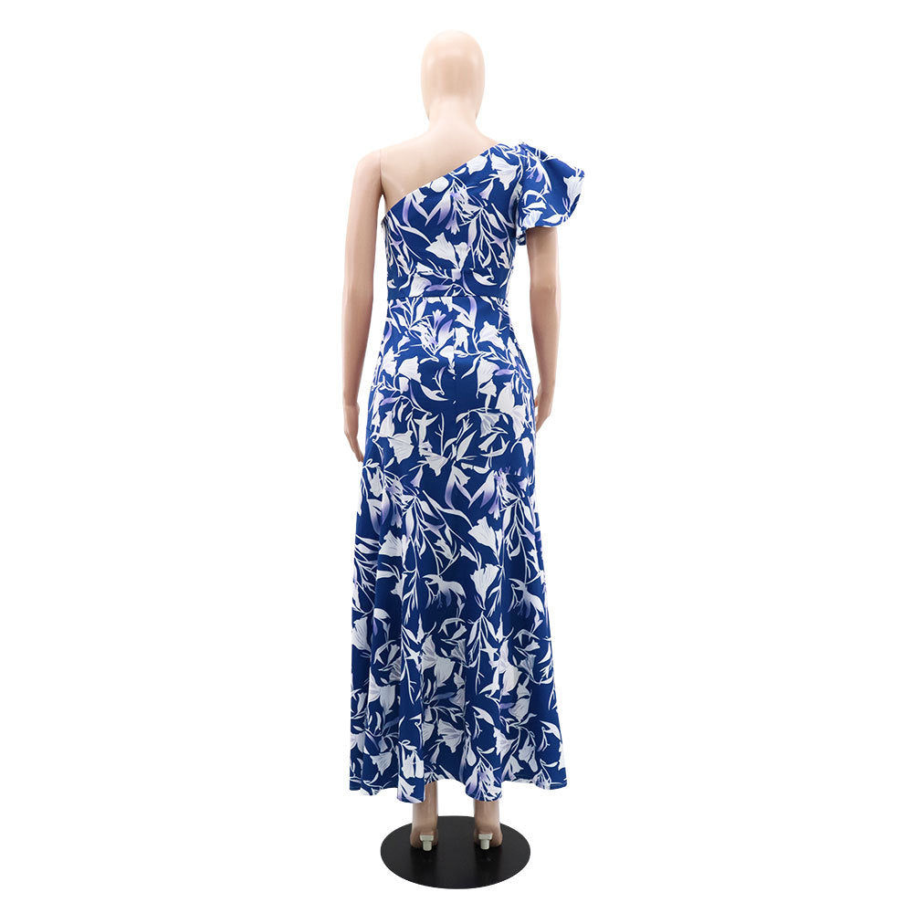 Women off-shoulder printed loose dress 8