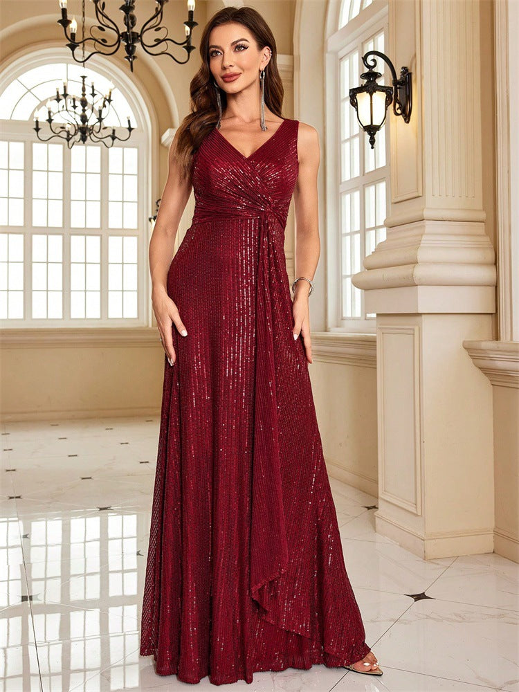 Women Long Sleeve V-neck Formal Party Fishtail Evening dresses 10