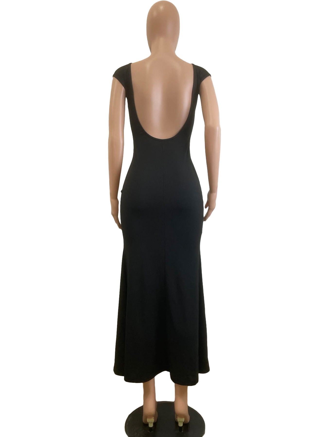 Women's Spring And Autumn Fashion Sexy Hollow Low Back Slim Bodycon Dress 13