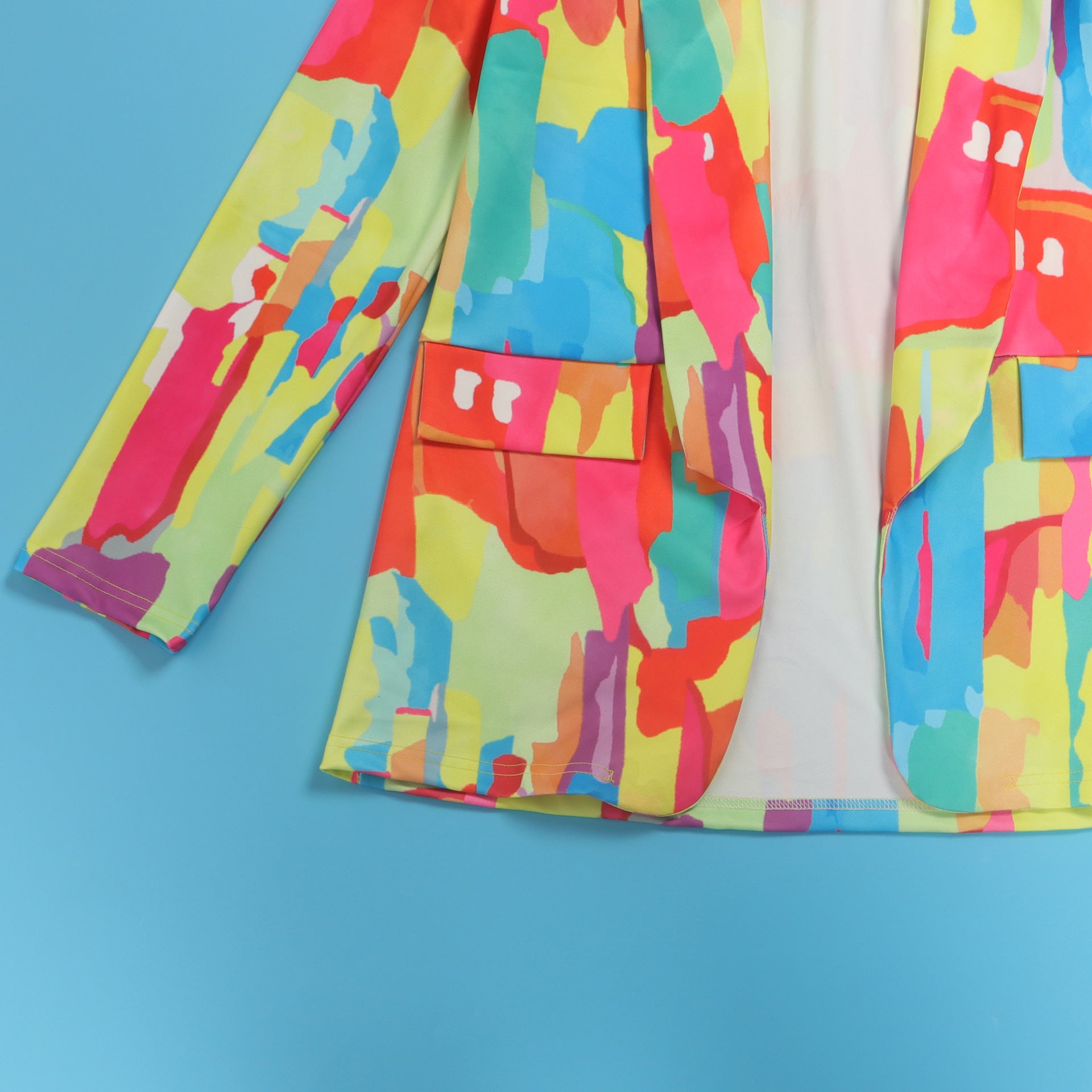 Casual Fashion Multi-Color Print Fashion Blazer Top 46