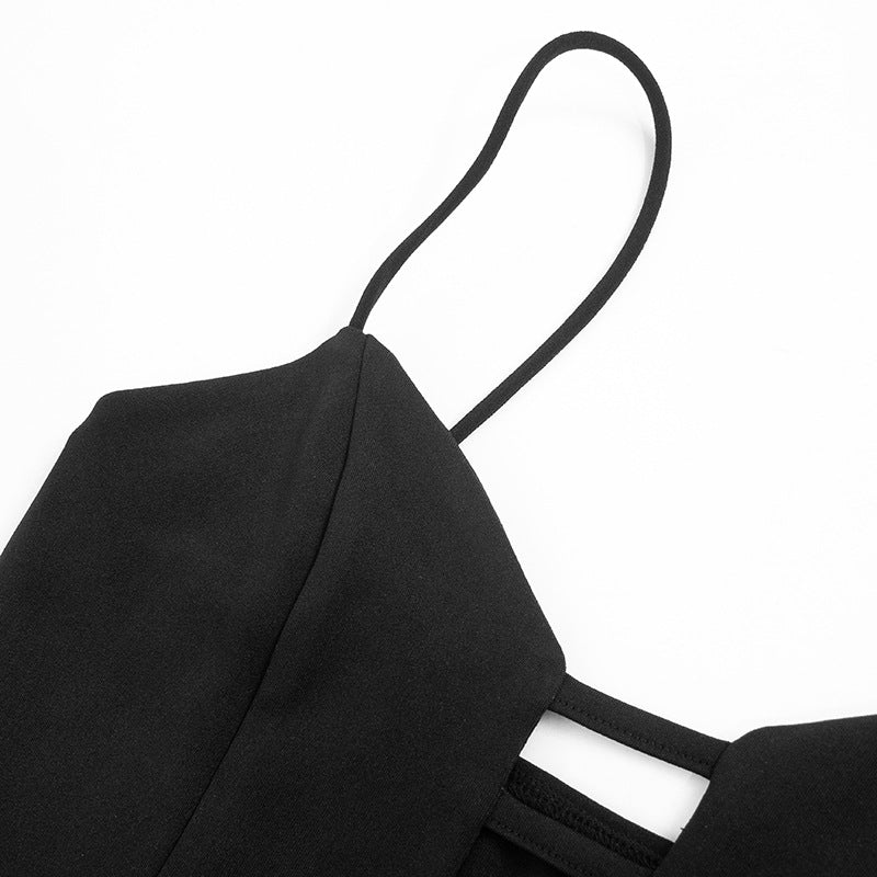 Women's Summer Sexy Strap Hollow High Slit Long Dress 13