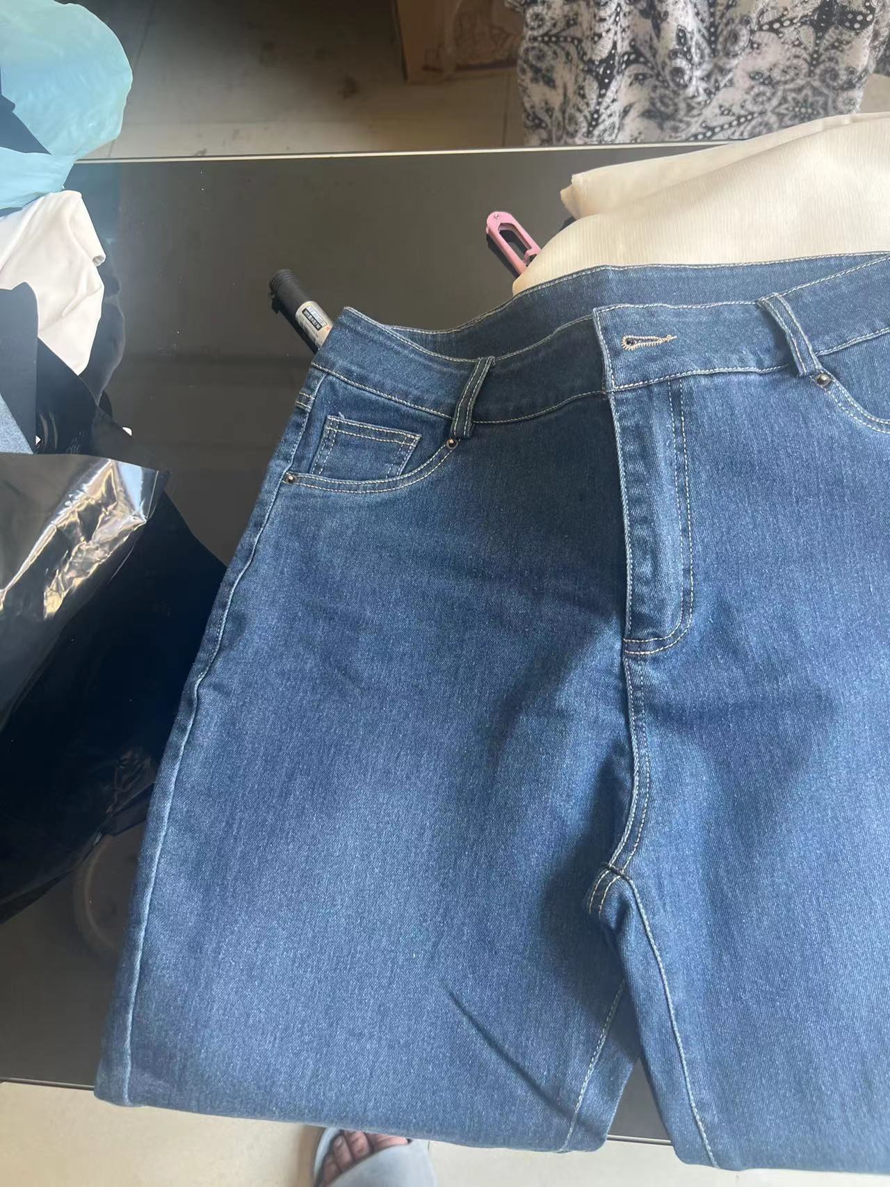 Plus Size Women Stretch Denim Pants 6