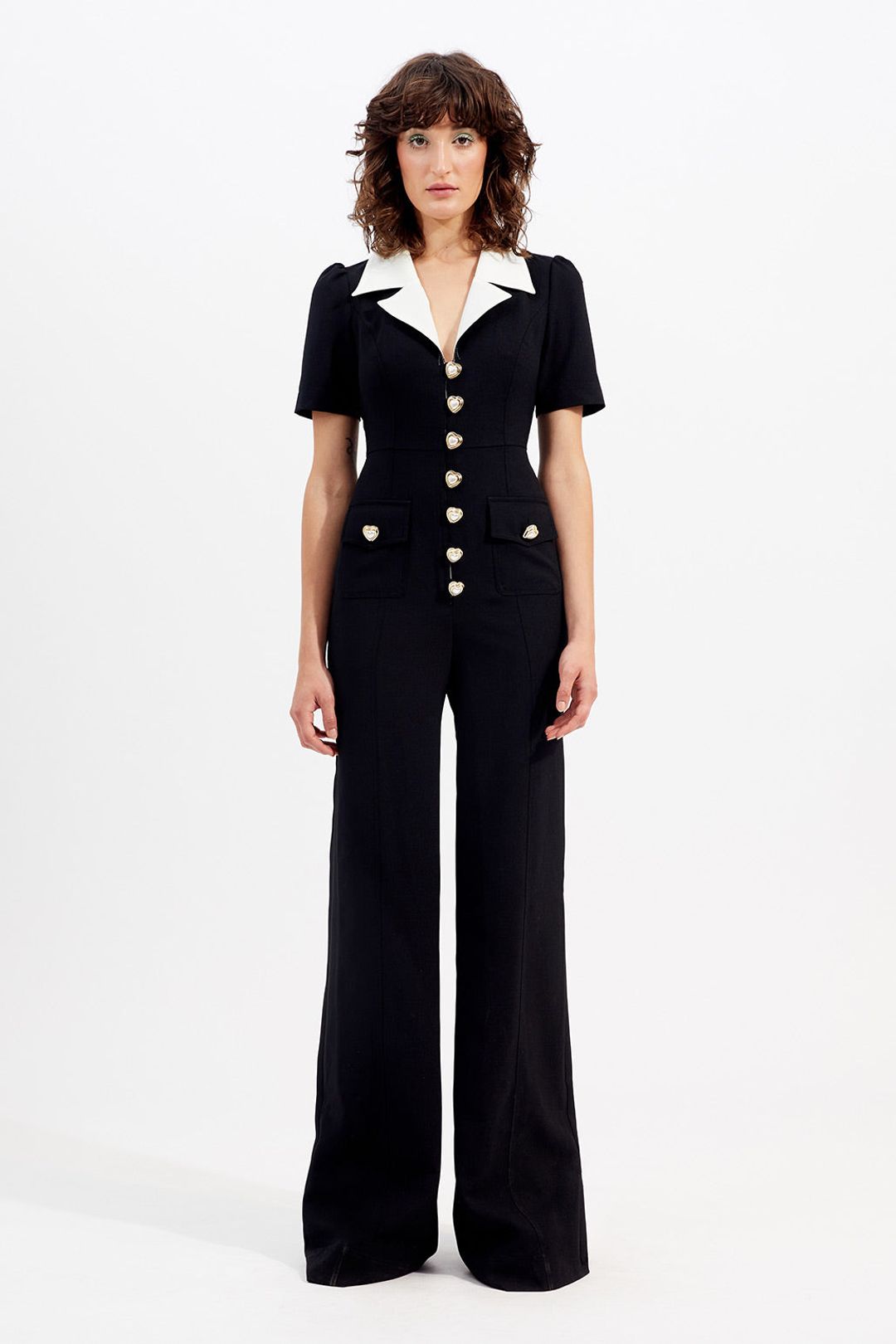 Elegant Career Women Short Sleeve Two Piece Pants Set Office Wear